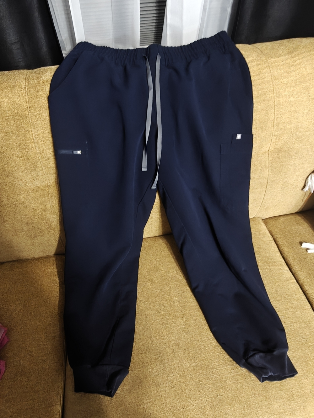 Figs Navy Track Joggers with Drawstring